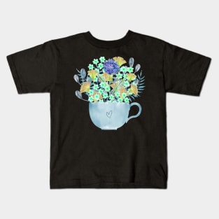 Cup o’ Flowers Kids T-Shirt